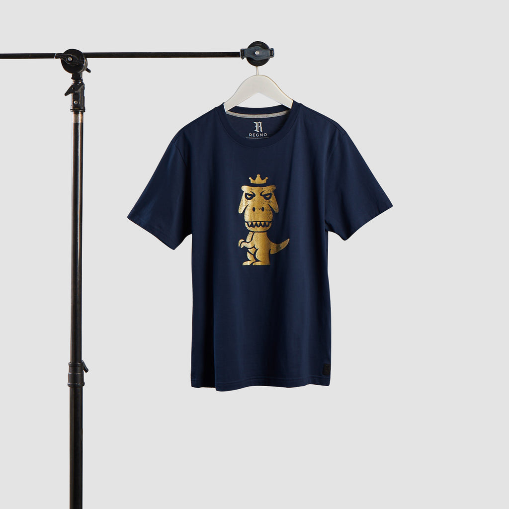 T-Rex Aurum Pima Cotton T-Shirt | Limited Edition Vintage Gold Graphic
