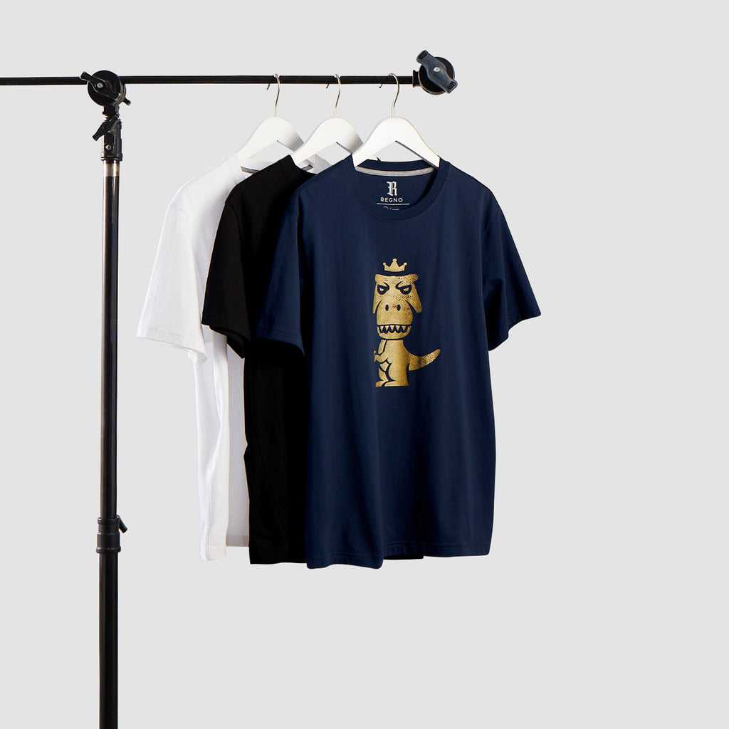 T-Rex Aurum Pima Cotton T-Shirt | Limited Edition Vintage Gold Graphic