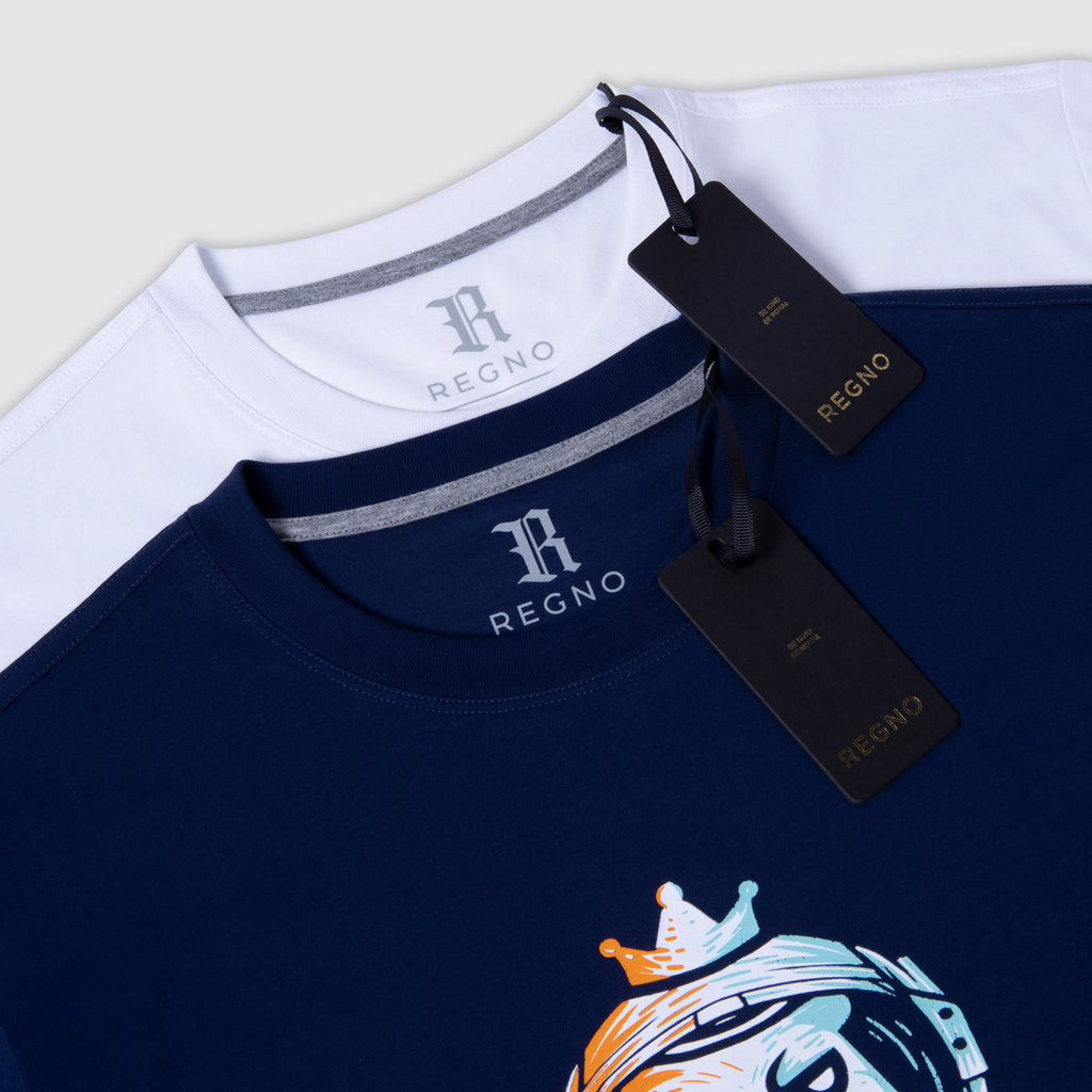 T-Rex Aeris Pima Cotton T-Shirt | Limited Edition Luxury Blue Camo