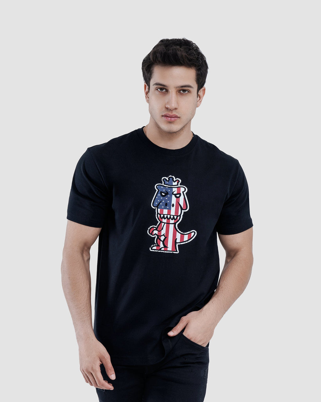 T-Rex Libertatem Pima Cotton T-Shirt | Limited Edition Red, White & Blue Americana