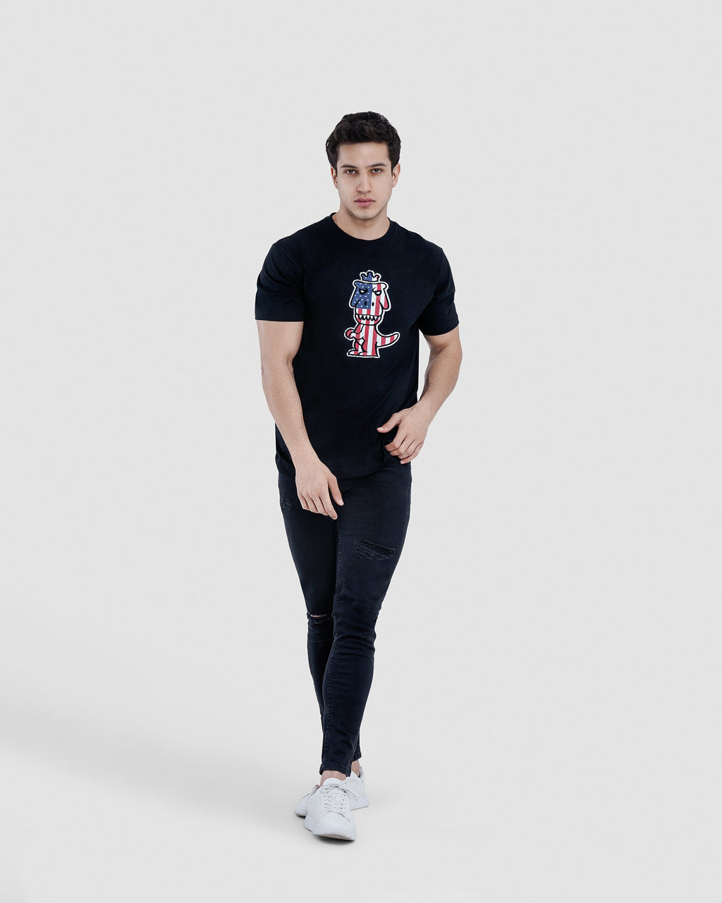 T-Rex Libertatem Pima Cotton T-Shirt | Limited Edition Red, White & Blue Americana