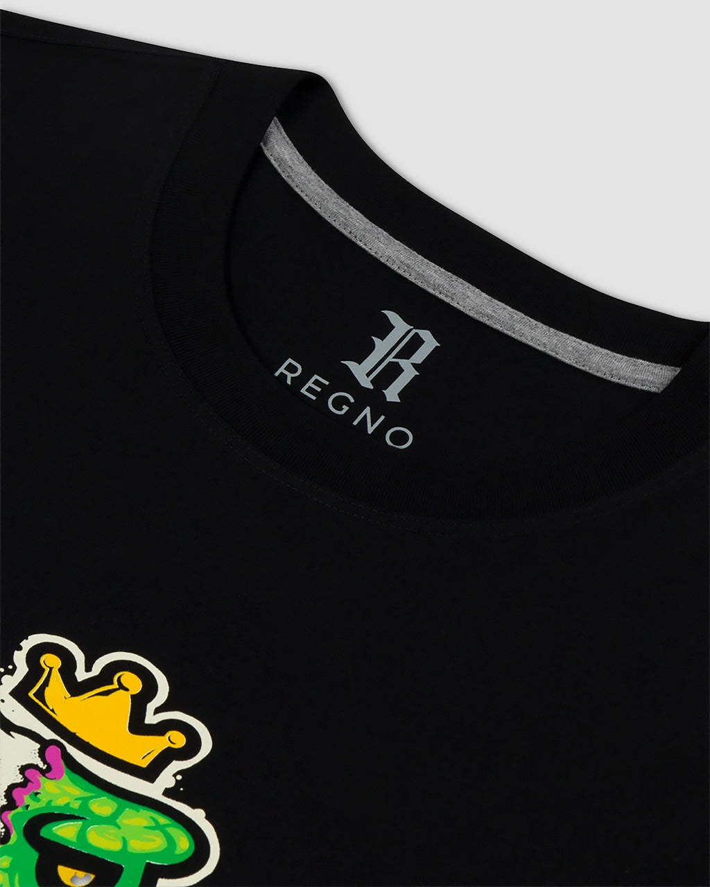 T-Rex Osium Pima Cotton T-Shirt | Neon Half-Skeleton Graphic Punk Edition