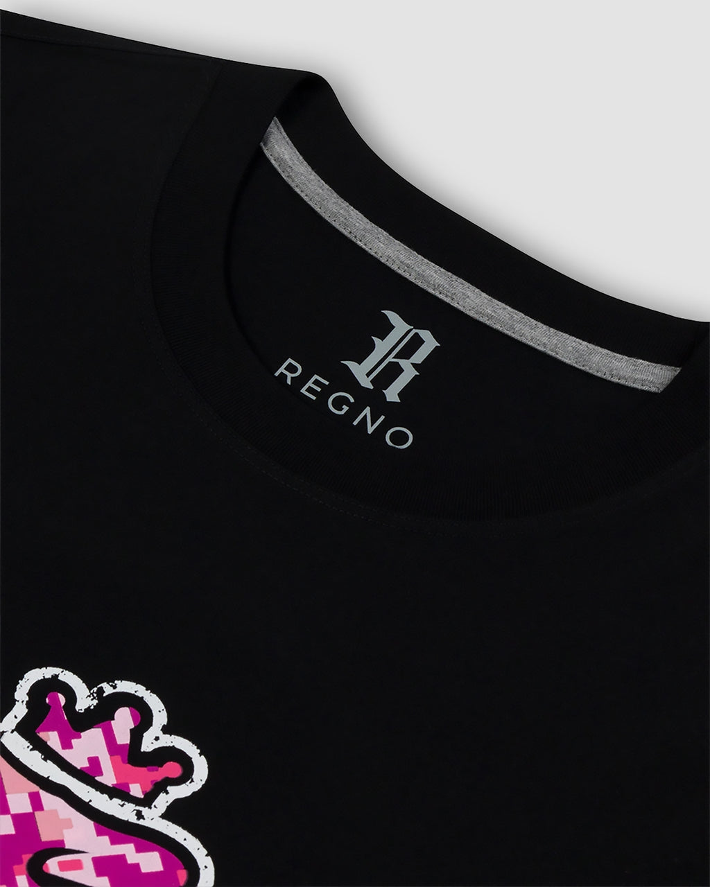 T-Rex Rubesco Pima Cotton T-Shirt | Limited Edition Pink Pixel Arcade Graphic
